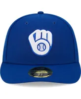 Men's New Era Royal Milwaukee Brewers White Logo Low Profile 59FIFTY Fitted Hat