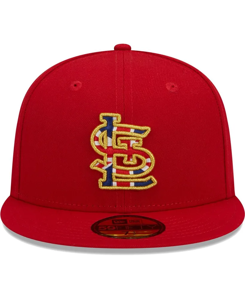 Men's New Era Red St. Louis Cardinals 2023 Mlb World Tour: London Series Flag Fill 59FIFTY Fitted Hat