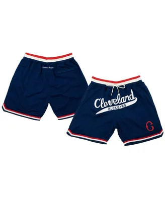 Men's Rings & Crwns Navy Cleveland Buckeyes Replica Mesh Shorts