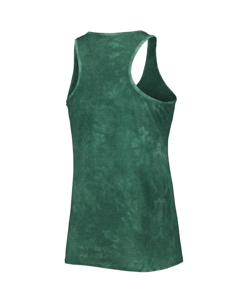 Women's Concepts Sport Green Michigan State Spartans Billboard Tie-Dye Tank and Shorts Sleep Set