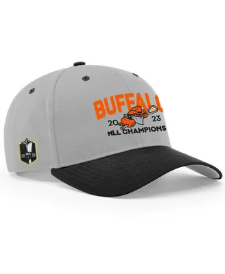 Men's and Women's Gray, Black Buffalo Bandits 2023 Nll Cup Champions Snapback Adjustable Hat