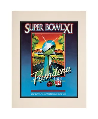 1977 Raiders vs Vikings 10.5" x 14" Matted Super Bowl Xi Program