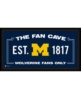 Michigan Wolverines Framed 10" x 20" Fan Cave Collage