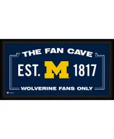 Michigan Wolverines Framed 10" x 20" Fan Cave Collage