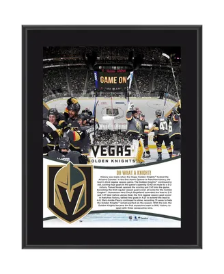 Vegas Golden Knights 10.5" x 13" 2017 Inaugural Season Opening Night Victory Sublimated Plaque