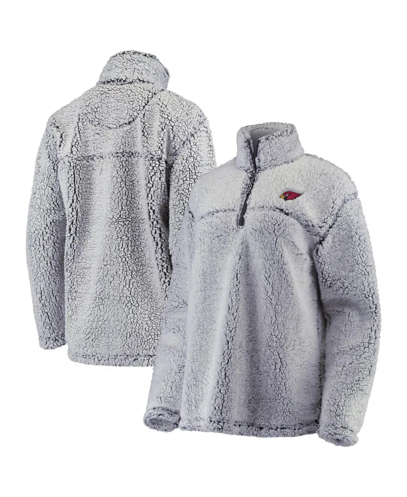 G-iii 4her By Carl Banks Women's G-iii 4Her by Carl Banks Gray Arizona  Cardinals Sherpa Quarter-Zip Pullover Jacket