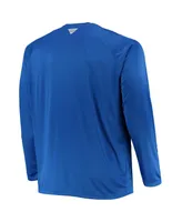 Men's Columbia Royal Kentucky Wildcats Big and Tall Terminal Tackle Omni-Shade Long Sleeve Raglan T-shirt