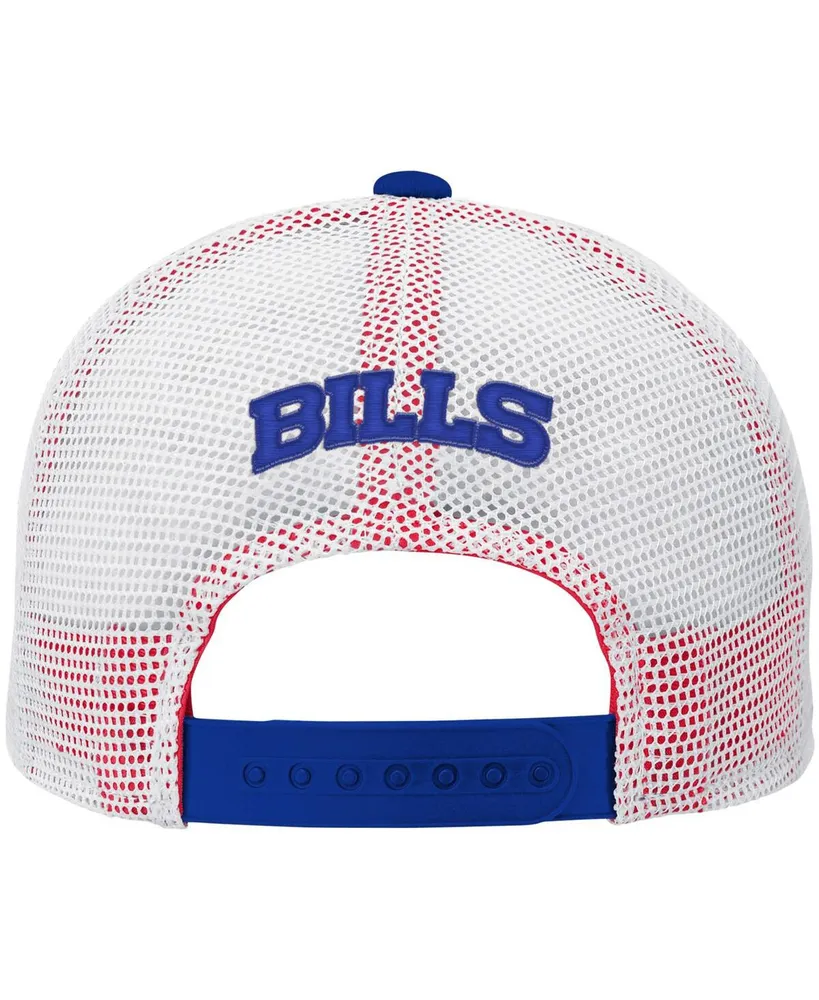 Big Boys Royal, White Buffalo Bills Core Lockup Snapback Hat