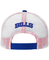 Big Boys Royal, White Buffalo Bills Core Lockup Snapback Hat