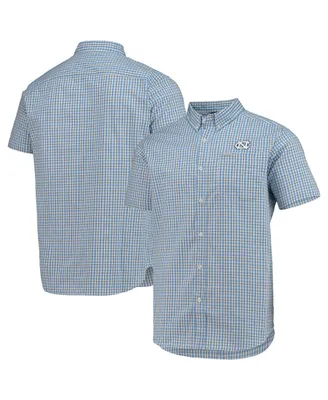 Men's Columbia Carolina Blue North Tar Heels Rapid Rivers Logo Button-Down Shirt