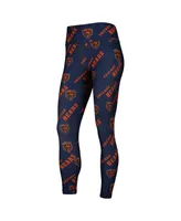 Women's Concepts Sport Navy Chicago Bears Breakthrough Allover Print Lounge Leggings