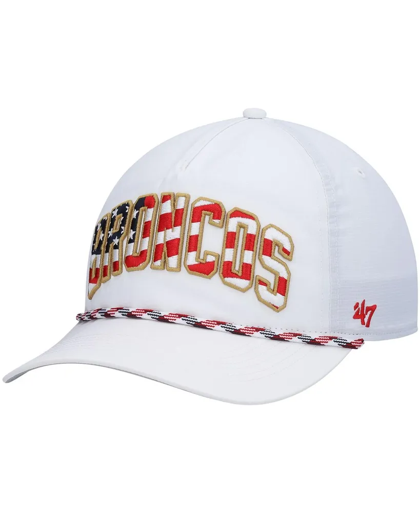 Men's '47 Brand White Denver Broncos Hitch Stars and Stripes Trucker Adjustable Hat