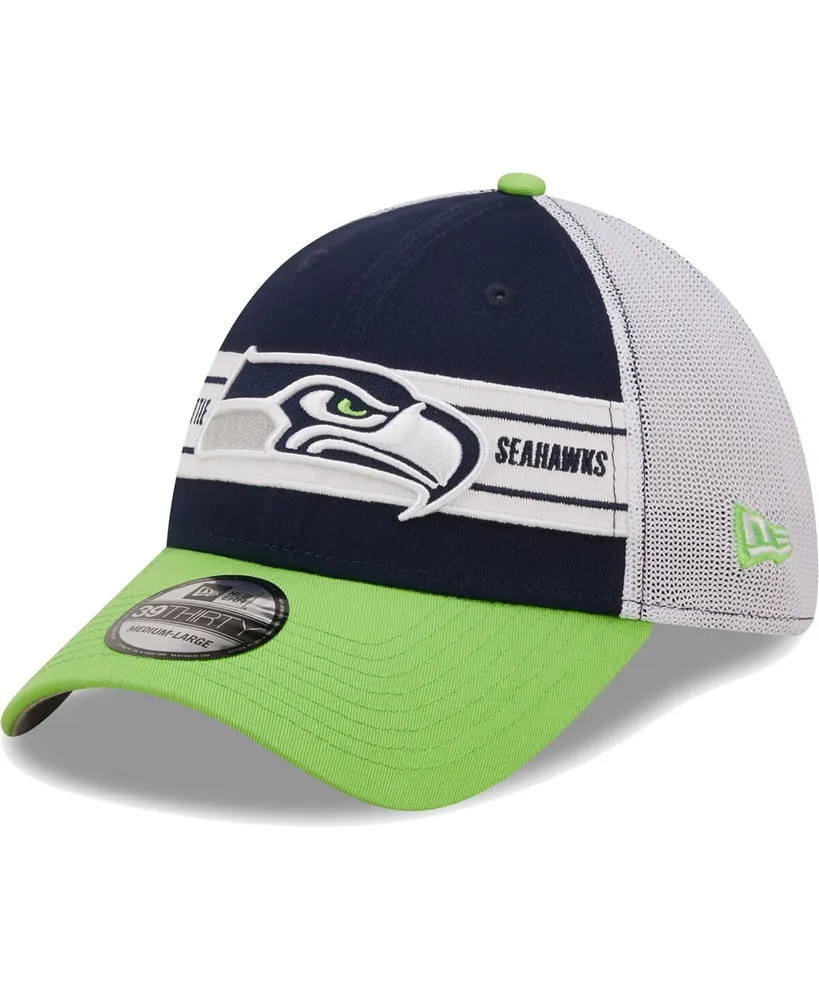 Men's New Era Seattle Seahawks Black Pop 39THIRTY Flex Hat