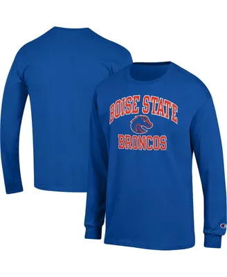 Men's Champion Royal Boise State Broncos High Motor Long Sleeve T-shirt