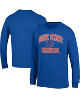 Men's Champion Royal Boise State Broncos High Motor Long Sleeve T-shirt