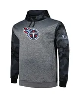 Men's Fanatics Heather Charcoal Tennessee Titans Big and Tall Camo Pullover Hoodie