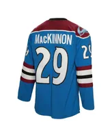 Men's Mitchell & Ness Nathan MacKinnon Blue Colorado Avalanche Big and Tall 2013 Line Player Jersey