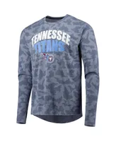 Men's Msx by Michael Strahan Navy Tennessee Titans Performance Camo Long Sleeve T-shirt