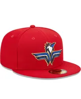 Men's New Era Red Fayetteville Woodpeckers Marvel x Minor League 59FIFTY Fitted Hat