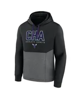 Men's Fanatics Black Charlotte Hornets Successful Tri-Blend Pullover Hoodie