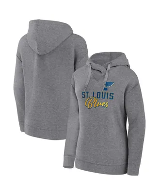 Women's Fanatics Heather Gray St. Louis Blues Script Favorite Pullover Hoodie