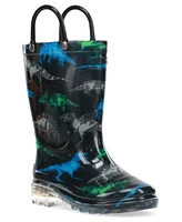 Toddler, Little Boy's Dinosaur Friends Lighted Rain Boot