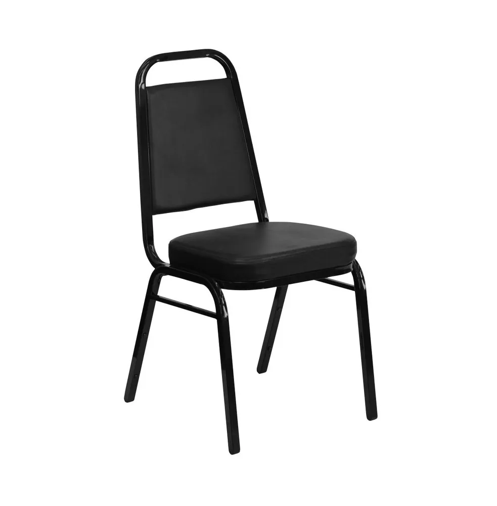 Emma+Oliver Trapezoidal Back Stacking Banquet Dining Chair - 2.5" Thick Seat