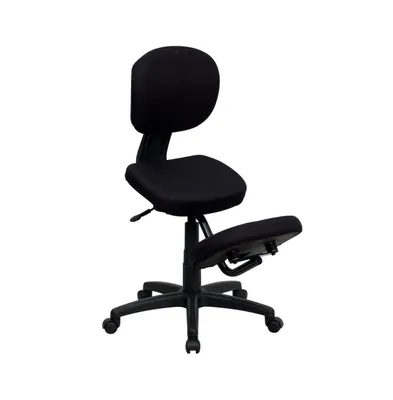 Emma+Oliver Mobile Ergonomic Kneeling Posture Task Office Chair With Back