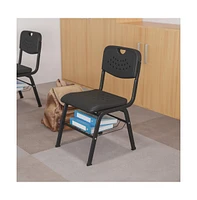 Emma+Oliver 880 Lb. Capacity Plastic Chair With Book Basket