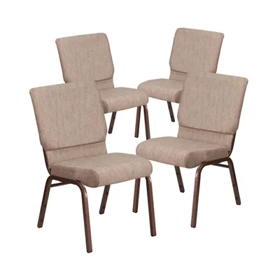 Emma+Oliver 4 Pack 18.5''W Stacking Church Chair