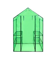 vidaXL Walk-in Greenhouse with 4 Shelves