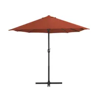 vidaXL Outdoor Parasol with Aluminum Pole 181.1"x106.3" Terracotta