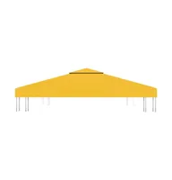 vidaXL 2-Tier Gazebo Top Cover 1 oz/ft² 9.8'x9.8' Yellow