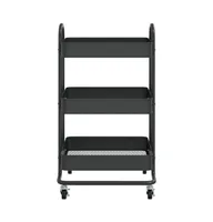 3-Tier Trolley 16.9"x13.4"x31.1" Steel