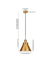 Hudson & Canal Zeno 12" Wide Pendant with Metal Shade