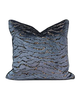 Millihome Zebra Cut Velvet Decorative Pillow, 20" x 20"