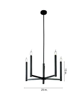 Tayon 24" 5-Light Indoor Chandelier with Light Kit