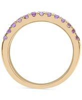 2-Pc. Set Amethyst Stack Rings (1/2 ct. t.w.) in 14k Gold-Plated Sterling Silver