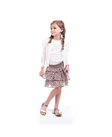 Imoga Collection Little Girls Cathy Cream Fine Yarn Eyelet Sweater Tank