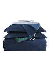 Nautica Solid Microfiber Reversible 6 Piece Comforter Set