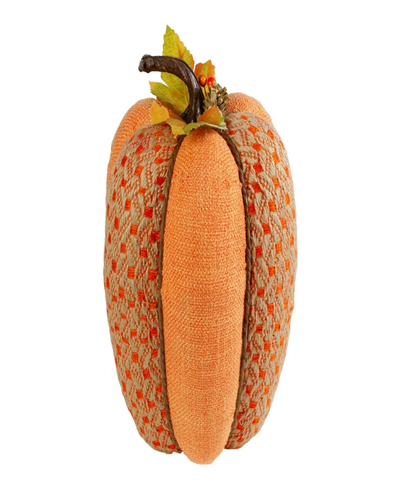 10.5" Orange Autumn Harvest Thanksgiving Tall Pumpkin