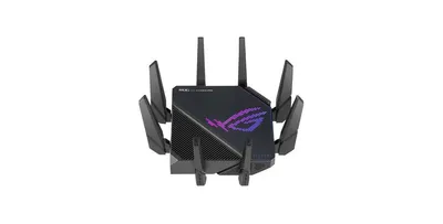 Asus Tri-b& Wi-Fi 6 Gaming router with 2.5G port, 10G port, Quad-core 2.0 GHz Cpu, Asus RangeBoost Plus, UNII4, Triple