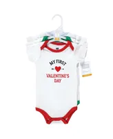 Hudson Baby Boys Cotton Bodysuits First Valentine Easter