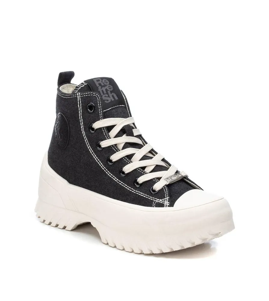 Women's Canvas Platform High-Top Sneakers By Xti