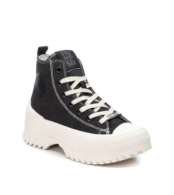 Women's Canvas Platform High-Top Sneakers By Xti