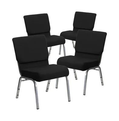 Emma+Oliver 4 Pack 21''W Stacking Church Chair