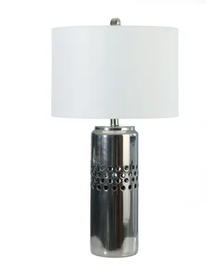 28" Ceramic Table Lamp with Designer Shade