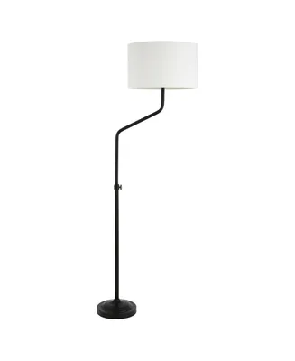 Hudson & Canal Callum 66" Linen Shade Height-Adjustable Floor Lamp
