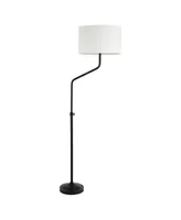 Hudson & Canal Callum 66" Linen Shade Height-Adjustable Floor Lamp