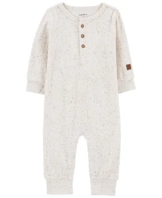 Carter's Baby Boys and Baby Girls Drop Needle Rib Jumpsuit